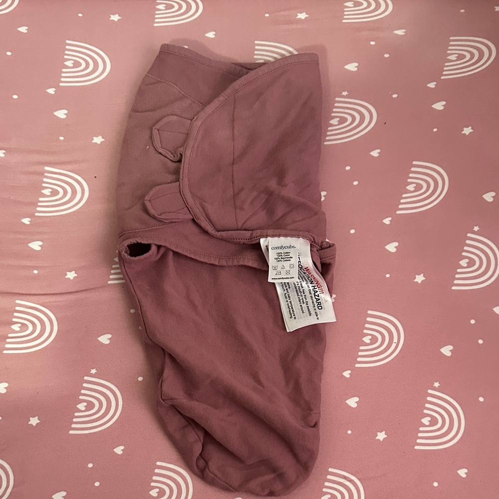 Soft Mauve Baby Swaddle Blanket